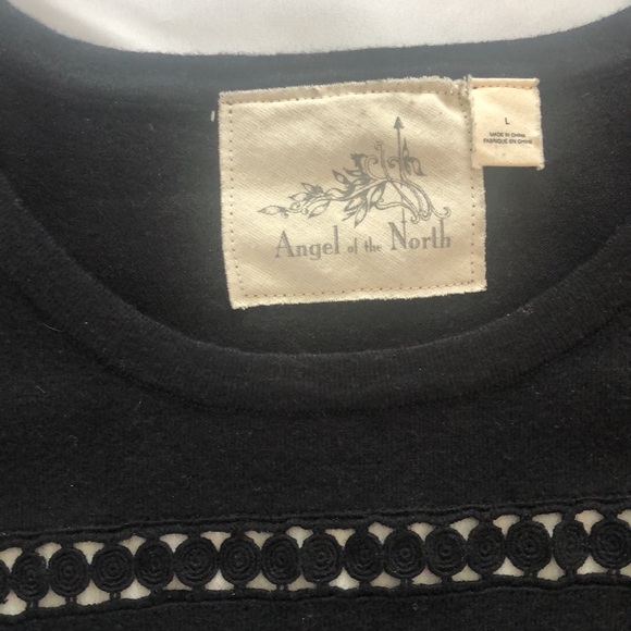 Anthropologie-Angel of the North-Black and Cream Twofer 3/4 Sleeve Sweater—Large - Picture 2 of 13